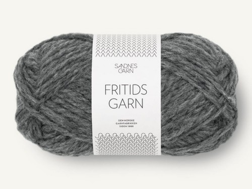 Włóczka Sandnes Garn  Fritidsgarn ciemny szary melanż 1055