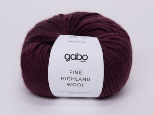 Włóczka Gabo Wool Fine Highland Wool burgund 2910