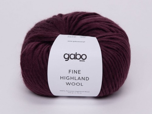 Włóczka Gabo Wool Fine Highland Wool burgund 2910