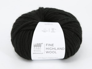 Włóczka Gabo Wool Fine Highland Wool czarny 500
