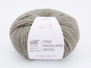 Włóczka Gabo Wool Fine Highland Wool jasny szary 2974