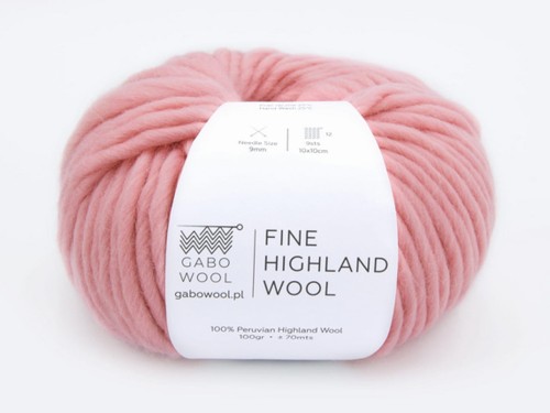 Włóczka Gabo Wool Fine Highland Wool róż 2244