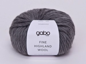 Włóczka Gabo Wool Fine Highland Wool szary melanż  2143