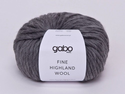 Włóczka Gabo Wool Fine Highland Wool szary melanż  2143