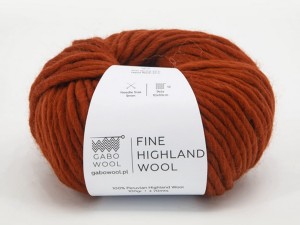 Włóczka Gabo Wool Fine Highland Wool terakota AM2160