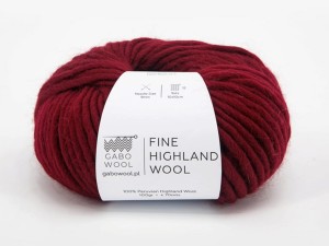 Włóczka Gabo Wool Fine Highland Wool tweed wino RJ2015