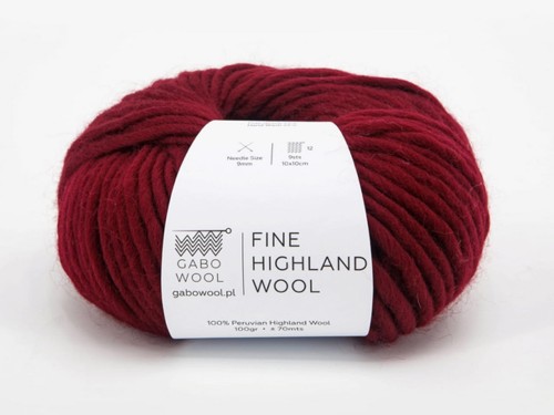 Włóczka Gabo Wool Fine Highland Wool tweed wino RJ2015