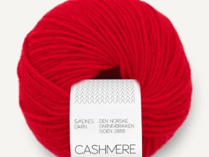 Włóczka Sandnes Garn  cashmere świąteczna czerwień 4219