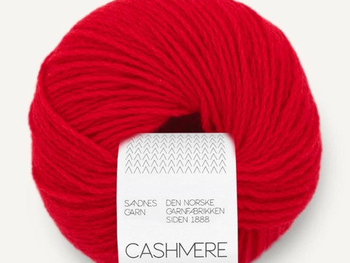 Włóczka Sandnes Garn  cashmere świąteczna czerwień 4219