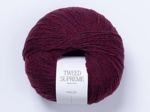 Włóczka Majo Garn Tweed Supreme  burgundy 904