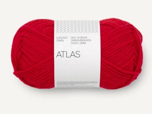 Włóczka Sandnes Garn Atlas świąteczna czerwień 4219