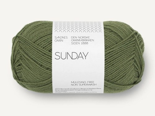 Włóczka Sandnes Garn Sunday zielona oliwka 9062