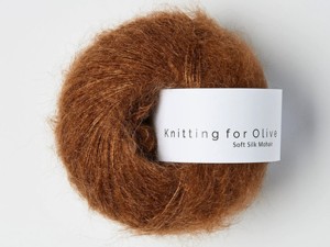 Włóczka  Knitting For Olive Soft Silk Mohair dark cognac