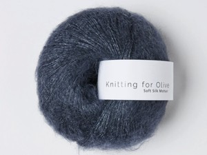 Włóczka  Knitting For Olive Soft Silk Mohair dusty blue whale