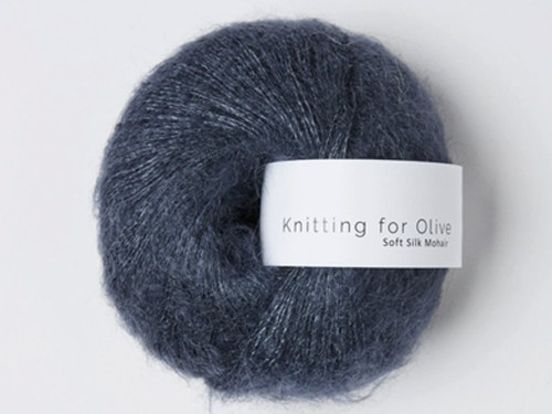 Włóczka  Knitting For Olive Soft Silk Mohair dusty blue whale