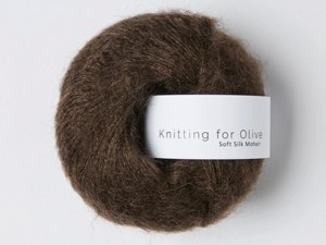 Włóczka  Knitting For Olive Soft Silk Mohair brown bear