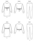 Sukienka sportowa, bluza, spodnie dresowe  - wykrój NEW LOOK N6649A