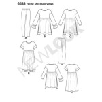 Damska bluzka lub top z leginsami  - wykrój NEW LOOK  N6533A