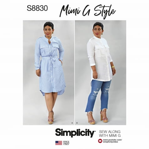 Koszulowa sukienka od Mimi G - wykrój SIMPLICITY 8830
