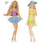 Ubranka dla lalek barbie - wykrój SIMPLICITY S4719