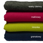 Dzianina prążkowana na czapki granatowy