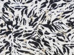 Dresówka dzianina dresowa pętelka bawełna z elastanem zebra czarno beżowa na białym 