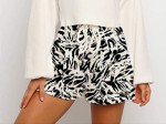 Dresówka dzianina dresowa pętelka bawełna z elastanem zebra czarno beżowa na białym 