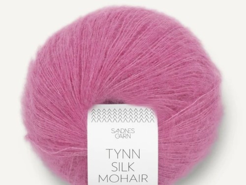 Włóczka Sandnes Garn Tynn Silk Mohair szokujący róż 4626