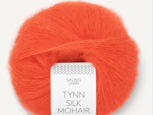 Włóczka Sandnes Garn Tynn Silk Mohair ognisty pomarańczowy 3818