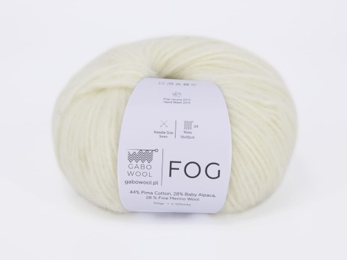 Włóczka Gabo Wool Fog naturalna biel 100