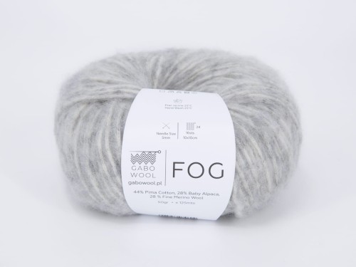 Włóczka Gabo Wool Fog  jasny szary 6546