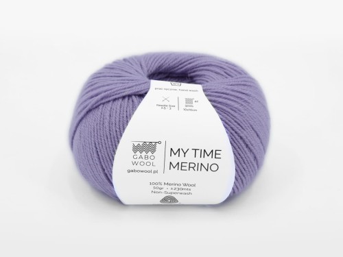 Włóczka Gabo Wool My Time Merino jasna lawenda 930