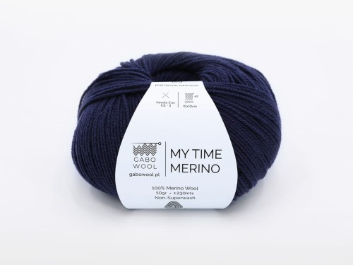 Włóczka Gabo Wool My Time Merino ciemny granat 938