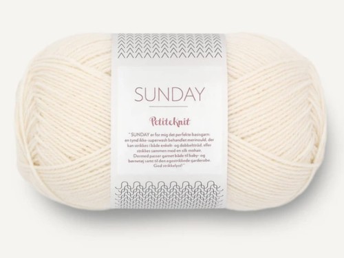 Włóczka Sandnes Garn Sunday by PetiteKnit ecru 1012