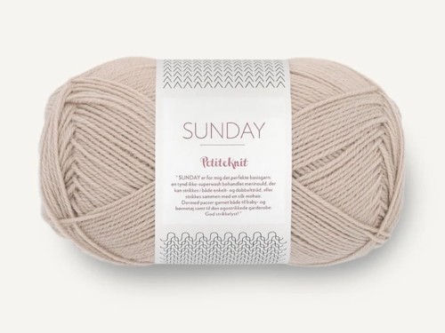 Włóczka Sandnes Garn Sunday by PetiteKnit jasny beż 3821
