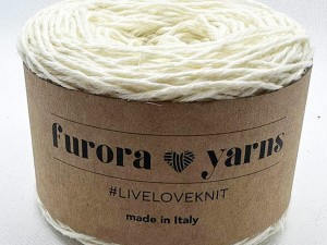 Włóczka Furora Yarns wełna jagnięca z angorą ANGIE natural 