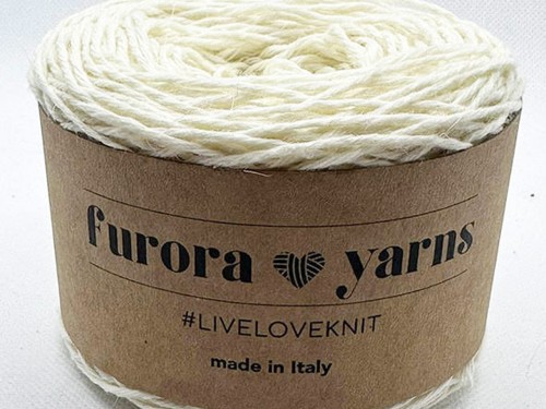 Włóczka Furora Yarns wełna jagnięca z angorą ANGIE natural 