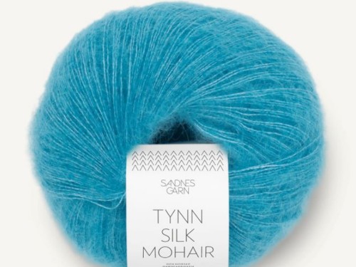 Włóczka Sandnes Garn Tynn Silk Mohair niebieski lazur 6315