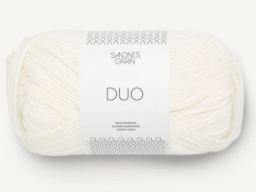 Włóczka Sandnes Garn DUO cotton merino biały 1002