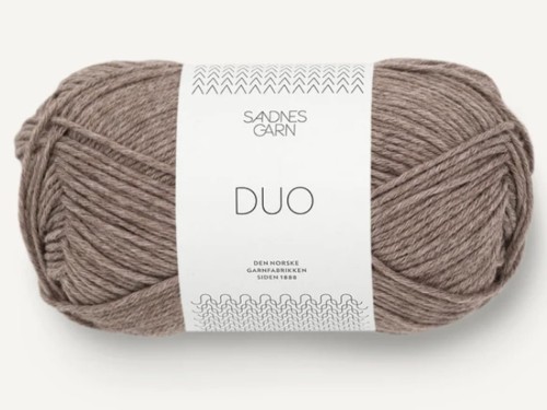 Włóczka Sandnes Garn DUO cotton merino brązowy melanż 2652