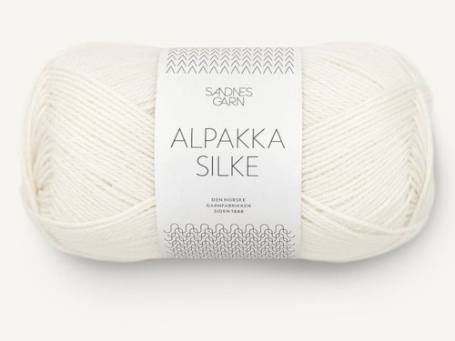Włóczka Sandnes Garn Alpakka Silke biały 1002