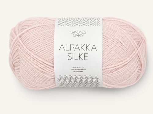 Włóczka Sandnes Garn Alpakka Silke różowy  pudrowy 3511