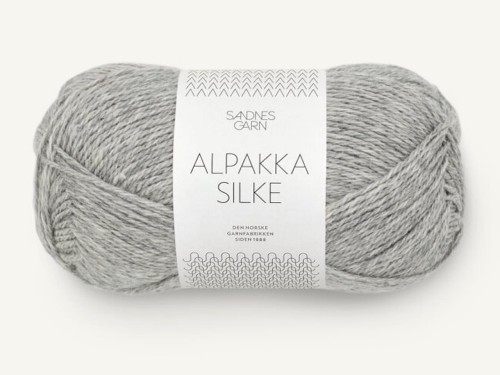 Włóczka Sandnes Garn Alpakka Silke jasny szary melanż 1042