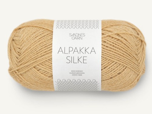 Włóczka Sandnes Garn Alpakka Silke słomkowy żółty 2113