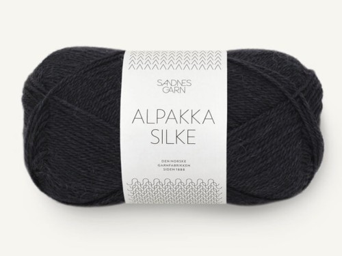 Włóczka Sandnes Garn Alpakka Silke czarny 1099