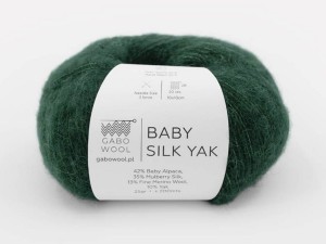 Włóczka Gabo Wool Baby Silk Yak leśna zieleń 9172