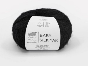Włóczka Gabo Wool Baby Silk Yak czarny 9500