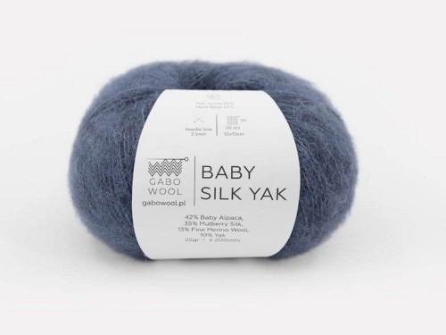 Włóczka Gabo Wool Baby Silk Yak szaro-niebieski 9917