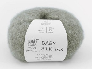 Włóczka Gabo Wool Baby Silk Yak szaro-szałwiowy 9562