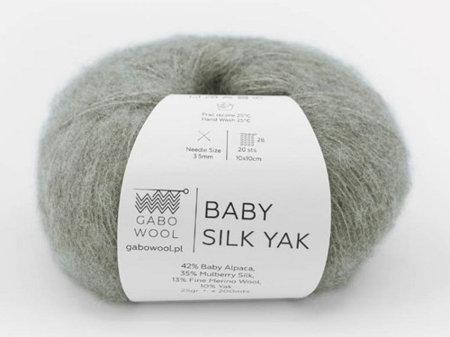 Włóczka Gabo Wool Baby Silk Yak szaro-szałwiowy 9562